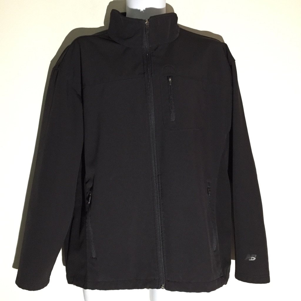 New Balance Mens Black Zipper Jacket Size L